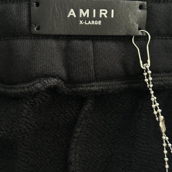 Amiri Black & White Cherub Logo Sweatpants - Picture 3 of 4